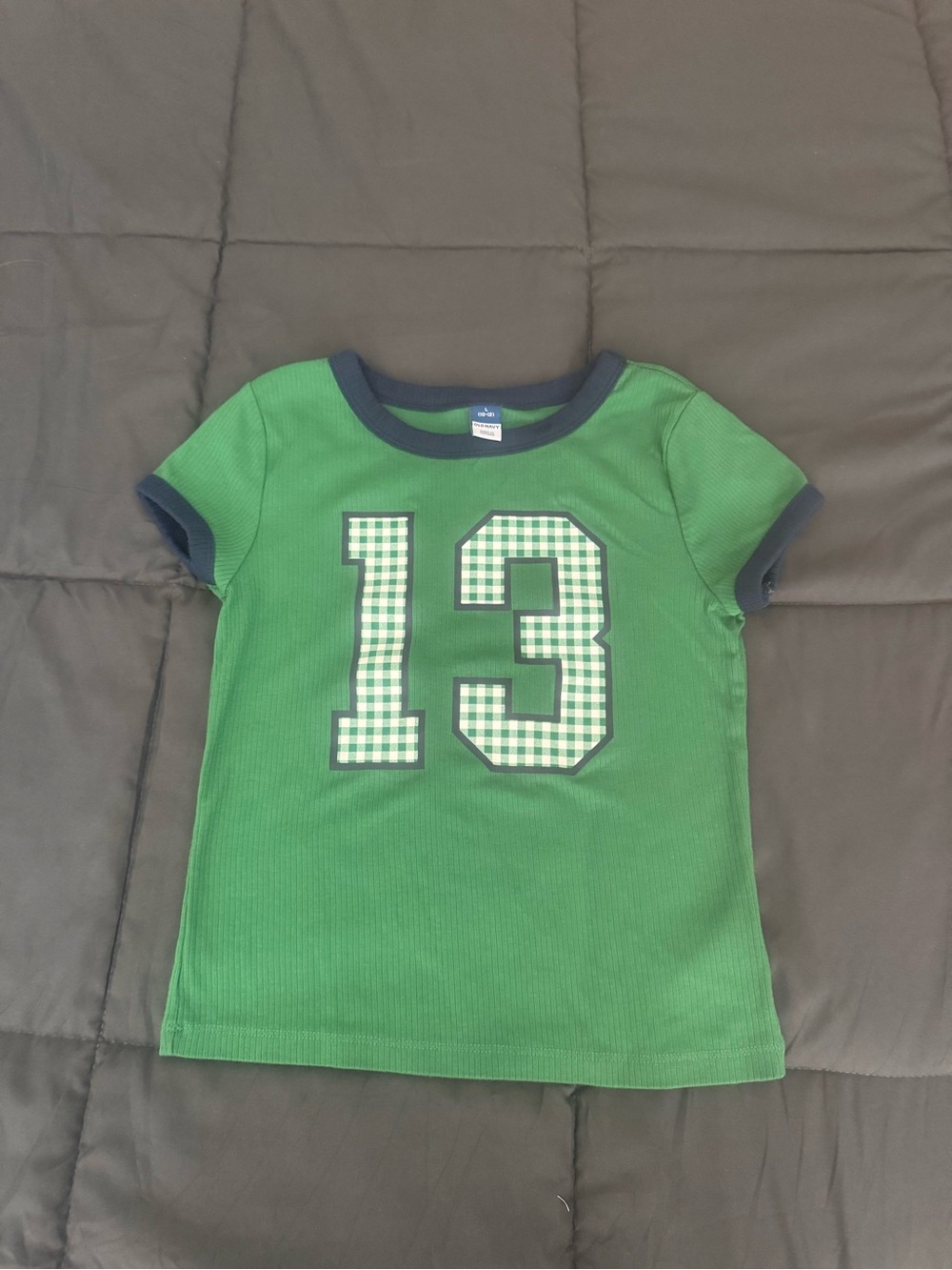 Green Kids' Short Sleeve Number Tee - Brand: Unknown